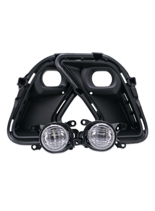DLAA Pack of 2 Front TY2493L LED Fog Lamp with Black Frame, Wires & Switch Suitable for High Lander 2024-ON | 1 Year International Warranty - Image 2